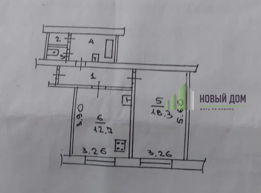 1-комнатная квартира, 45,9 м² — Хутынская улица, 27к1